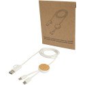 Bullet Chechia 5-in-1 rplastic 150 cm data sync and 27W fast charge cable with bamboo details