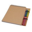 Bullet Doodle A5 spiral softcover notebook and crayon set