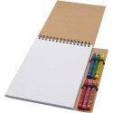 Bullet Doodle A5 spiral softcover notebook and crayon set