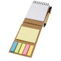 Bullet Flipper sticky notepad with ballpoint pen, black ink