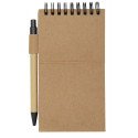 Bullet Flipper sticky notepad with ballpoint pen, black ink