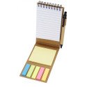 Bullet Flipper sticky notepad with ballpoint pen, black ink