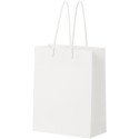 Bullet paper bag 18x9x23 cm with plastic handles - 170 g/m²