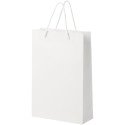Bullet paper bag 24x9x36 cm with plastic handles - 170 g/m²