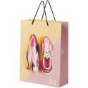 Bullet paper bag 31x12x41 cm with plastic handles - 170 g/m²