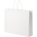 Bullet paper bag 45x10x35 cm with plastic handles - 170 g/m²