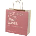 Bullet paper bag of agricultural waste 31x12x31 cm with twisted handles - 150 g/m²