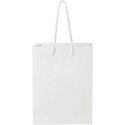 Bullet papieren tas 18x9x23 cm met plastic handgrepen - 170 g/m²