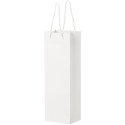 Bullet papieren wijntas 12x9x37 cm met plastic handgrepen - 170 g/m²