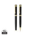 Swiss Peak Luca RCS recycled brass deluxe pen set, blue ink