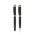 Swiss Peak Luca RCS recycled brass deluxe pen set, blue ink