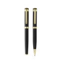 Swiss Peak Luca RCS recycled brass deluxe pen set, blue ink