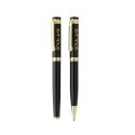 Swiss Peak Luca RCS recycled brass deluxe pen set, blue ink