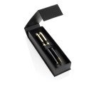 Swiss Peak Luca RCS recycled brass deluxe pen set, blue ink