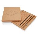 XD Collection A5 Kork-Notizbuch mit Bambus-Stift, liniert