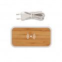 XD Collection Bamboo USB hub with 5W wireless charger