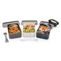 XD Collection GRS recycled PP lunch box with spork