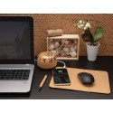 XD Collection kabellos aufladbares Kork-Mousepad & Ständer