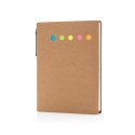 XD Collection Kraft sticky notes A6 booklet with pen