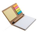 XD Collection Kraft sticky notes A6 booklet with pen