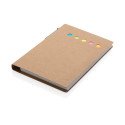 XD Collection Kraft sticky notes A6 booklet with pen