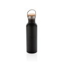 XD Collection Modern 700 ml stainless steel bottle with bamboo lid