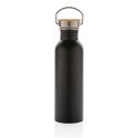 XD Collection Modern 700 ml stainless steel bottle with bamboo lid