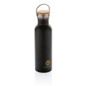 XD Collection Modern 700 ml stainless steel bottle with bamboo lid