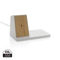 XD Xclusive Ontario recycled plastic & bamboo 3-in-1 wireless charger