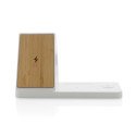 XD Xclusive Ontario recycled plastic & bamboo 3-in-1 wireless charger