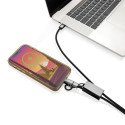 XD Xclusive Terra RCS gerecycled PET telefoon lanyard 60W oplaadkabel