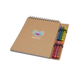 Bullet Doodle A5 spiral softcover notebook and crayon set