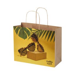 Bullet Kraft 120 g/m2 paper bag with twisted handles - large