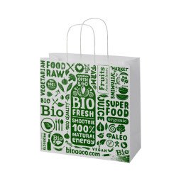 Bullet Kraft 120 g/m2 paper bag with twisted handles - X large
