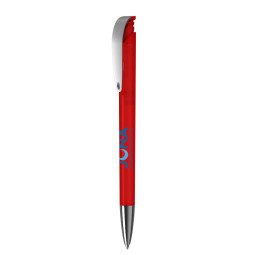 Klio Jona stylo à bille transparent, pointe métallique et clip