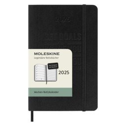 Moleskine agenda de poche hebdomadaire de 12 mois à couverture souple - Allemand