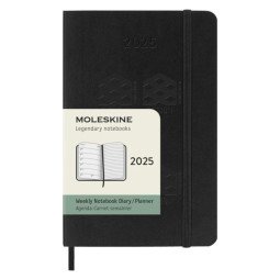 Moleskine agenda de poche hebdomadaire de 12 mois à couverture souple