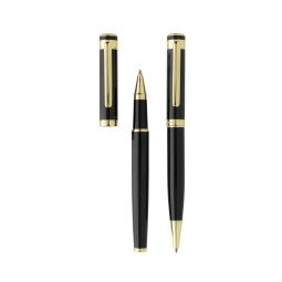 Swiss Peak Luca RCS recycled brass deluxe pen set, blue ink