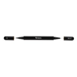 Swiss Peak Storm RCS recycled aluminum dual tip pen, blue ink