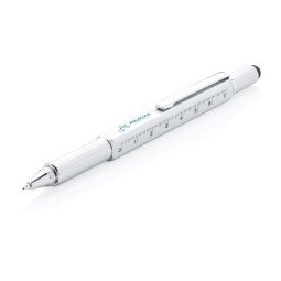 XD Collection 5-in-1 Stylus Multifunktionsstift, blaue Tinte